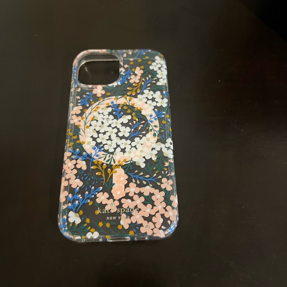 Kate Spade Floral iPhone Case - Black and Pink. iPhone 13 case